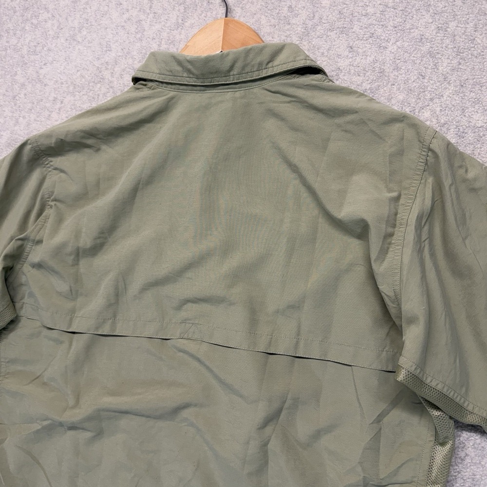Mountain Hardwear Mens M Hiking Shirt Green Short Sleeve Vented‎ Outdoor Trail - Picture 11 of 12